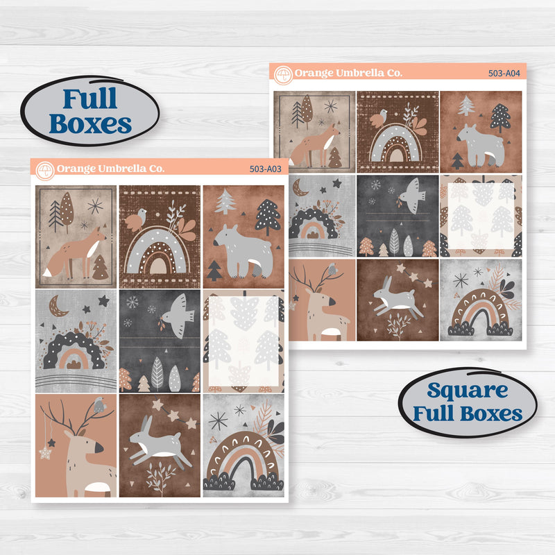 Neutral Woodland Kit | Weekly Sticker Kit for Vertical Planners like Erin Condren | Whispers of Hope | KIT-503-A