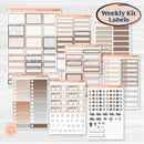 Neutral Woodland Kit | Weekly Add-On Labels Planner Kit Stickers | Whispers of Hope | KIT-503-C