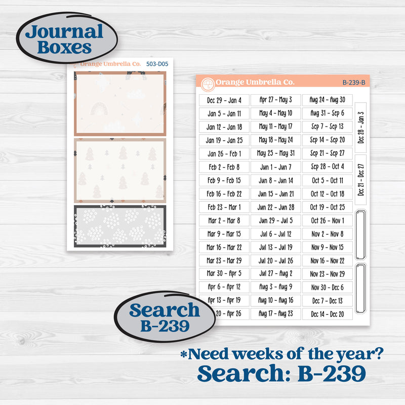 Neutral Woodland Kit | Journaling or Scrapbooking Kit | Creative Junk Journal Planner Stickers | Whispers of Hope | KIT-503-D