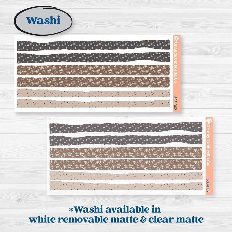 Neutral Woodland Kit | Journaling or Scrapbooking Kit | Creative Junk Journal Planner Stickers | Whispers of Hope | KIT-503-D