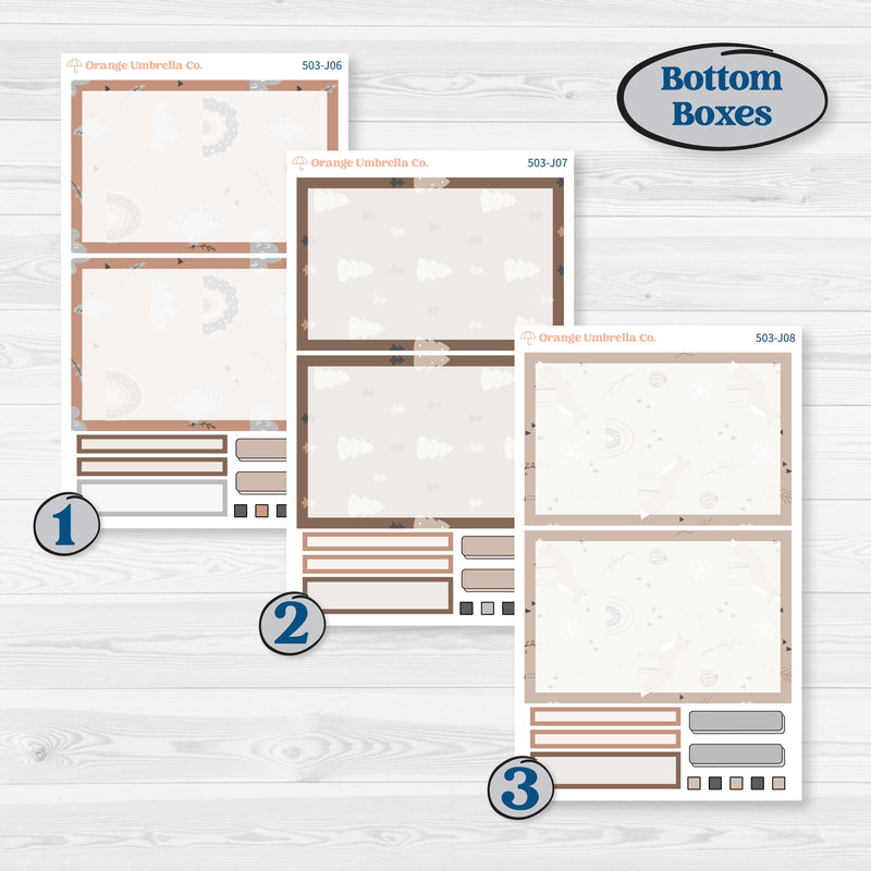 Neutral Woodland Kit | A5 Daily Duo Planner Kit Stickers | Whispers of Hope | KIT-503-J
