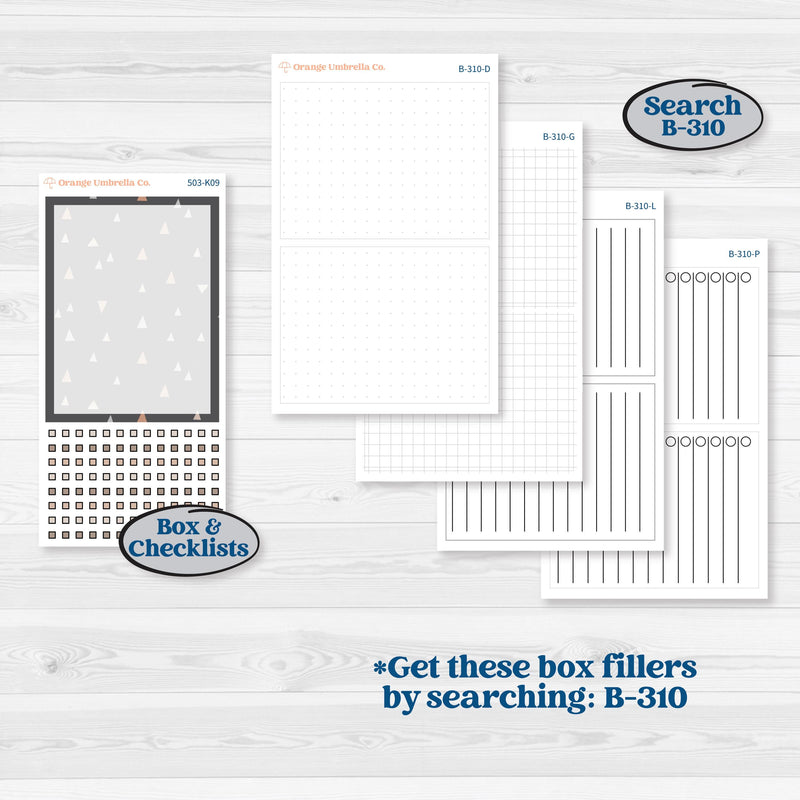 Neutral Woodland Kit | 7x9 Erin Condren Daily Duo Planner Kit Stickers | Whispers of Hope | KIT-503-K