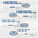 Nostalgic Frosty Winter Kit | Weekly Sticker Kit for Vertical Planners like Erin Condren | Frosted Windowpanes | KIT-504-A