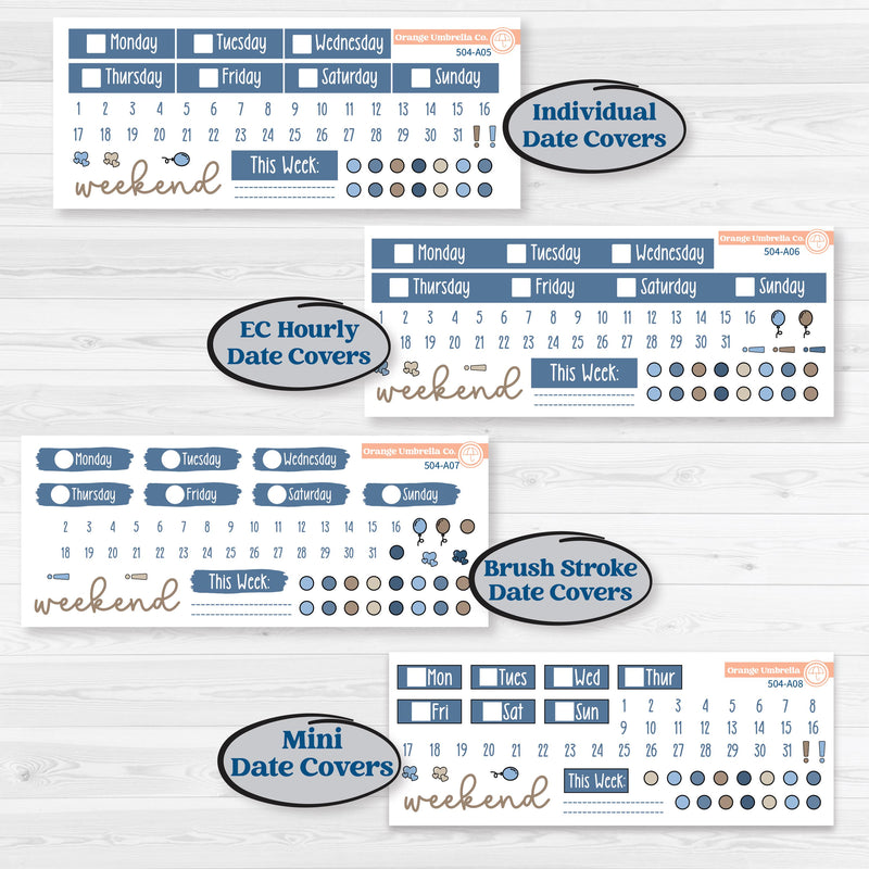 Nostalgic Frosty Winter Kit | Weekly Sticker Kit for Vertical Planners like Erin Condren | Frosted Windowpanes | KIT-504-A