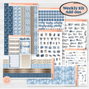 Nostalgic Frosty Winter Kit | Weekly Add-On Planner Kit Stickers | Frosted Windowpanes | KIT-504-B