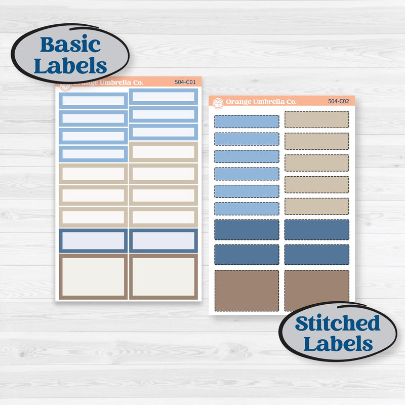 Nostalgic Frosty Winter Kit | Weekly Add-On Labels Planner Kit Stickers | Frosted Windowpanes | KIT-504-C