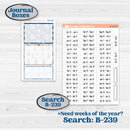 Nostalgic Frosty Winter Kit | Journaling or Scrapbooking Kit | Creative Junk Journal Planner Stickers | Frosted Windowpanes | KIT-504-D