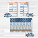 Nostalgic Frosty Winter Kit | Hobonichi Cousin Weekly & Daily Planner Kit Stickers | Frosted Windowpanes | KIT-504-E