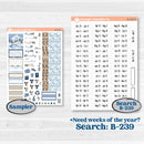 Nostalgic Frosty Winter Kit | Hobonichi Cousin Weekly & Daily Planner Kit Stickers | Frosted Windowpanes | KIT-504-E