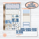 Nostalgic Frosty Winter Kit | Plum Vertical Priorities 7x9 Planner Kit Stickers | Frosted Windowpanes | KIT-504-H