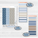 Nostalgic Frosty Winter Kit | 7x9 Plum Daily Planner Kit Stickers | Frosted Windowpanes | KIT-504-L