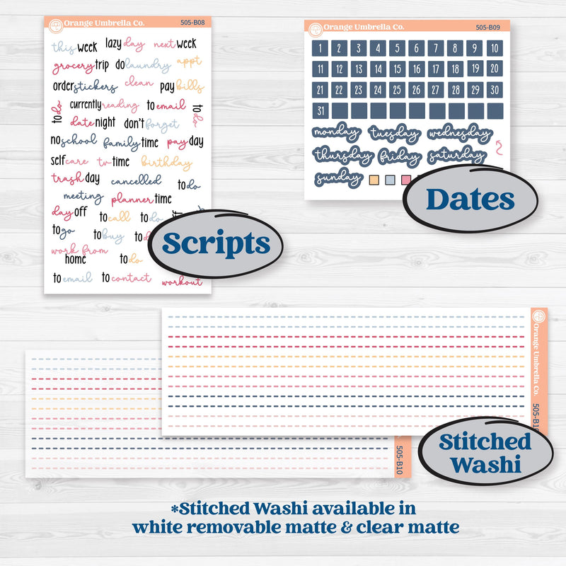 Cheerful Floral Kit | Weekly Add-On Planner Kit Stickers | Beatriz | KIT-505-B