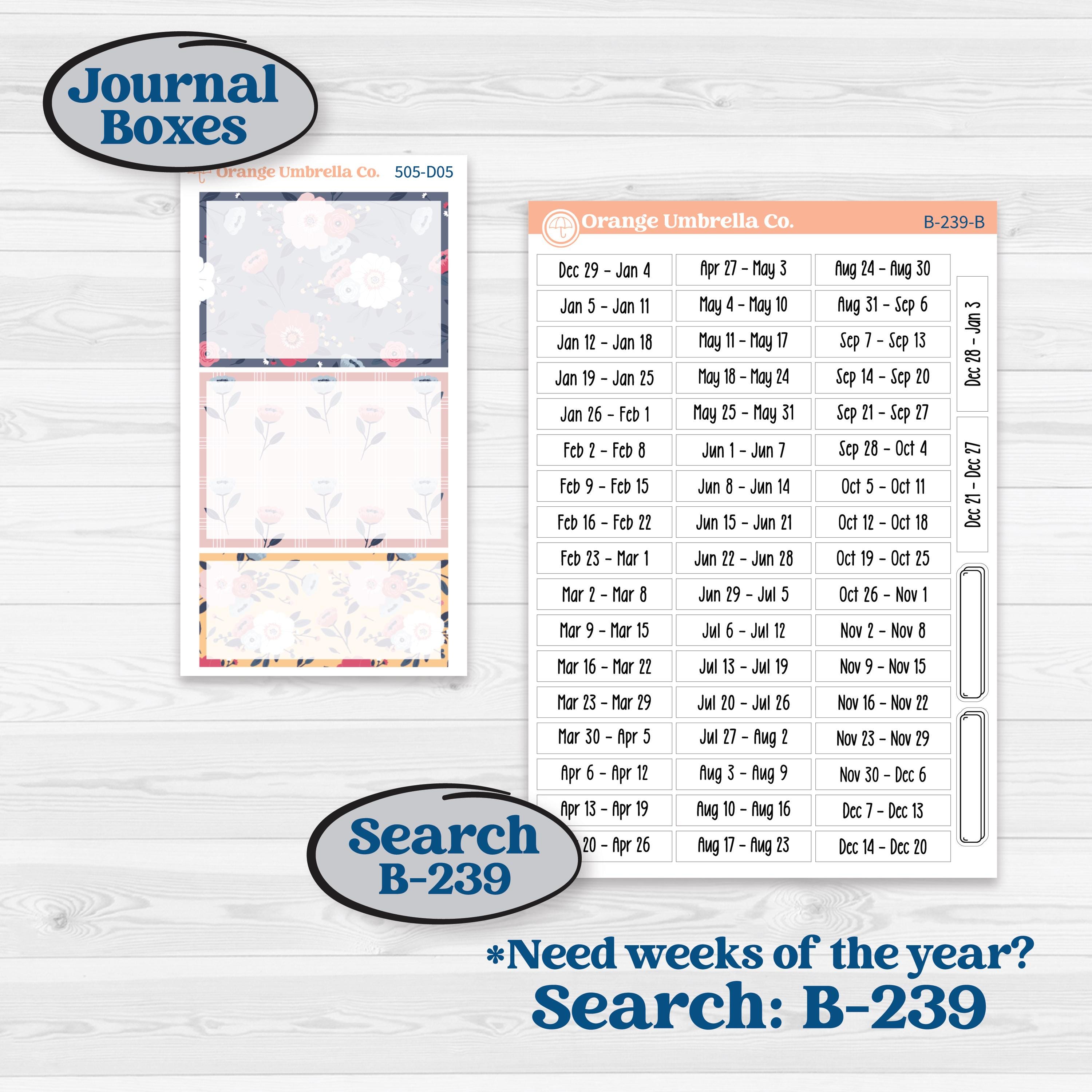 Cheerful Floral Kit | Journaling or Scrapbooking Kit | Creative Junk Journal Planner Stickers | Beatriz | KIT-505-D