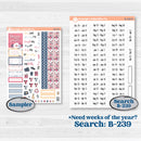 Cheerful Floral Kit | Hobonichi Cousin Weekly & Daily Planner Kit Stickers | Beatriz | KIT-505-E
