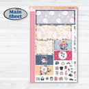 Cheerful Floral Kit | Plum Vertical Priorities 7x9 Planner Kit Stickers | Beatriz | KIT-505-H