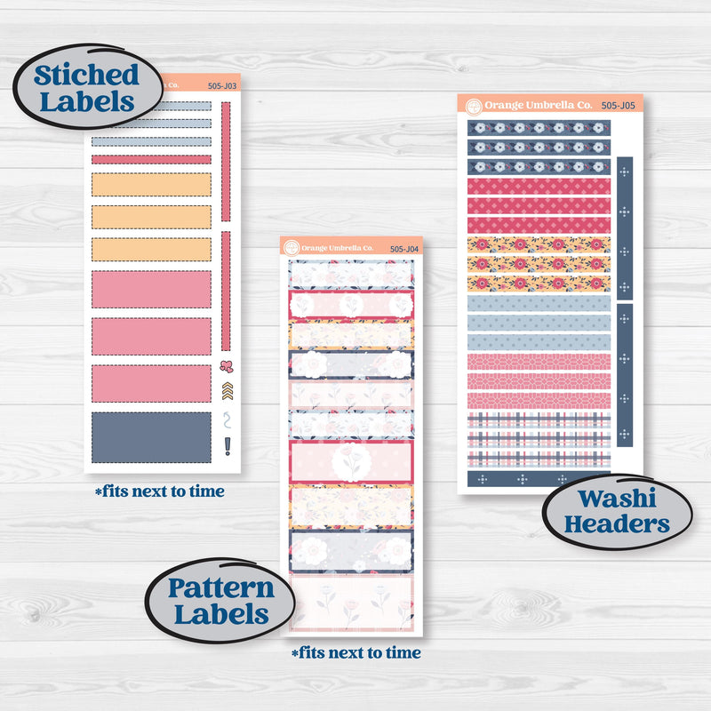 Cheerful Floral Kit | A5 Daily Duo Planner Kit Stickers | Beatriz | KIT-505-J