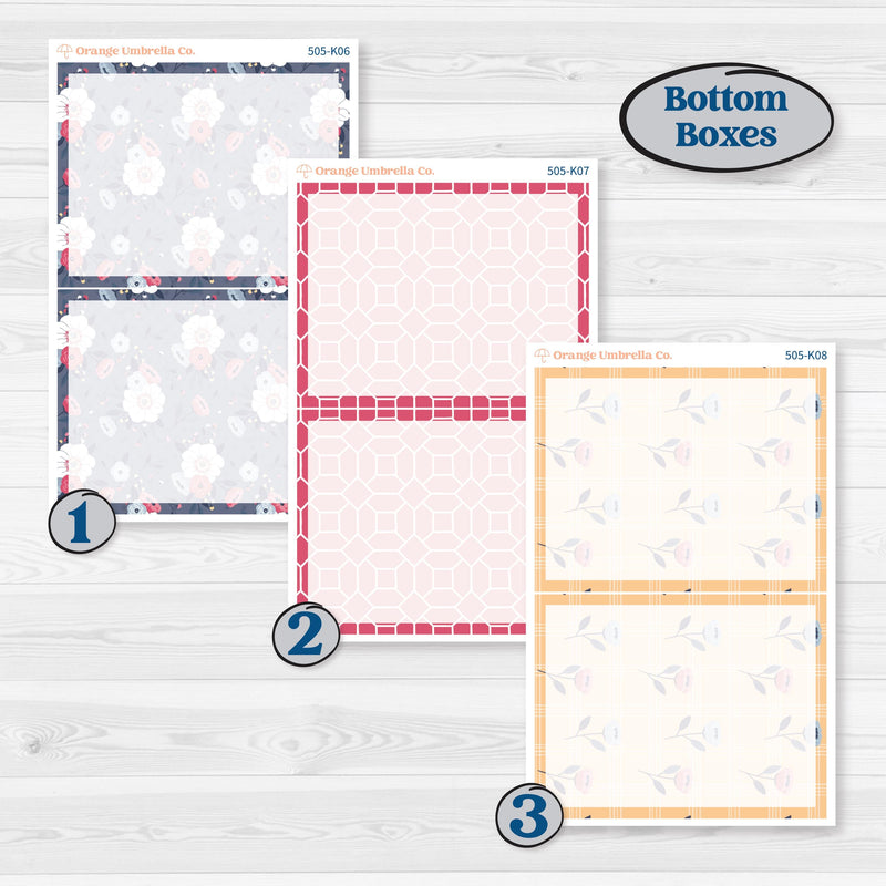 Cheerful Floral Kit | 7x9 Erin Condren Daily Duo Planner Kit Stickers | Beatriz | KIT-505-K