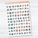 School Event Themed Icons | Clear Matte Planner Stickers | I-234-CM