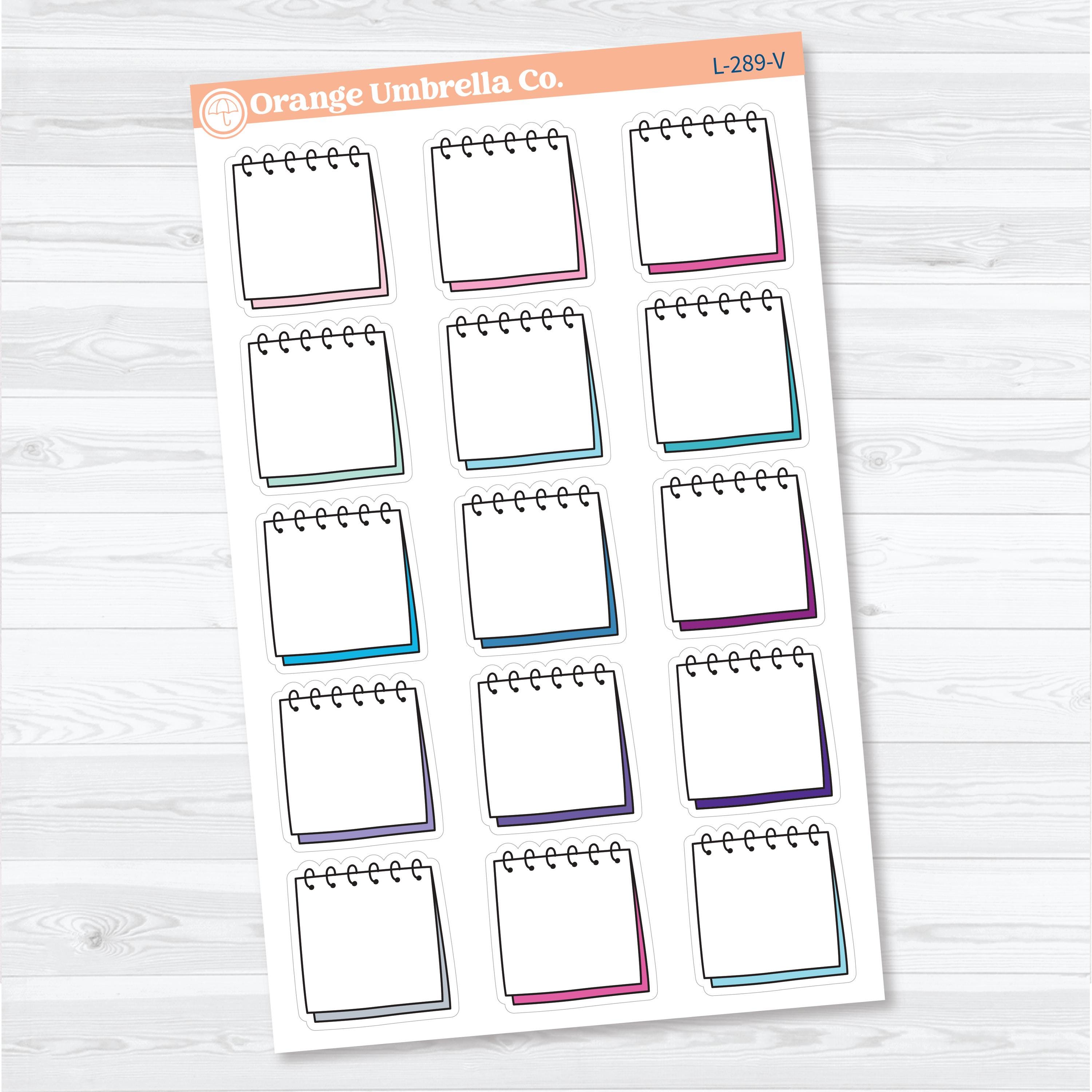 Spiral Top Notepad Labels | Planner Stickers | L-289