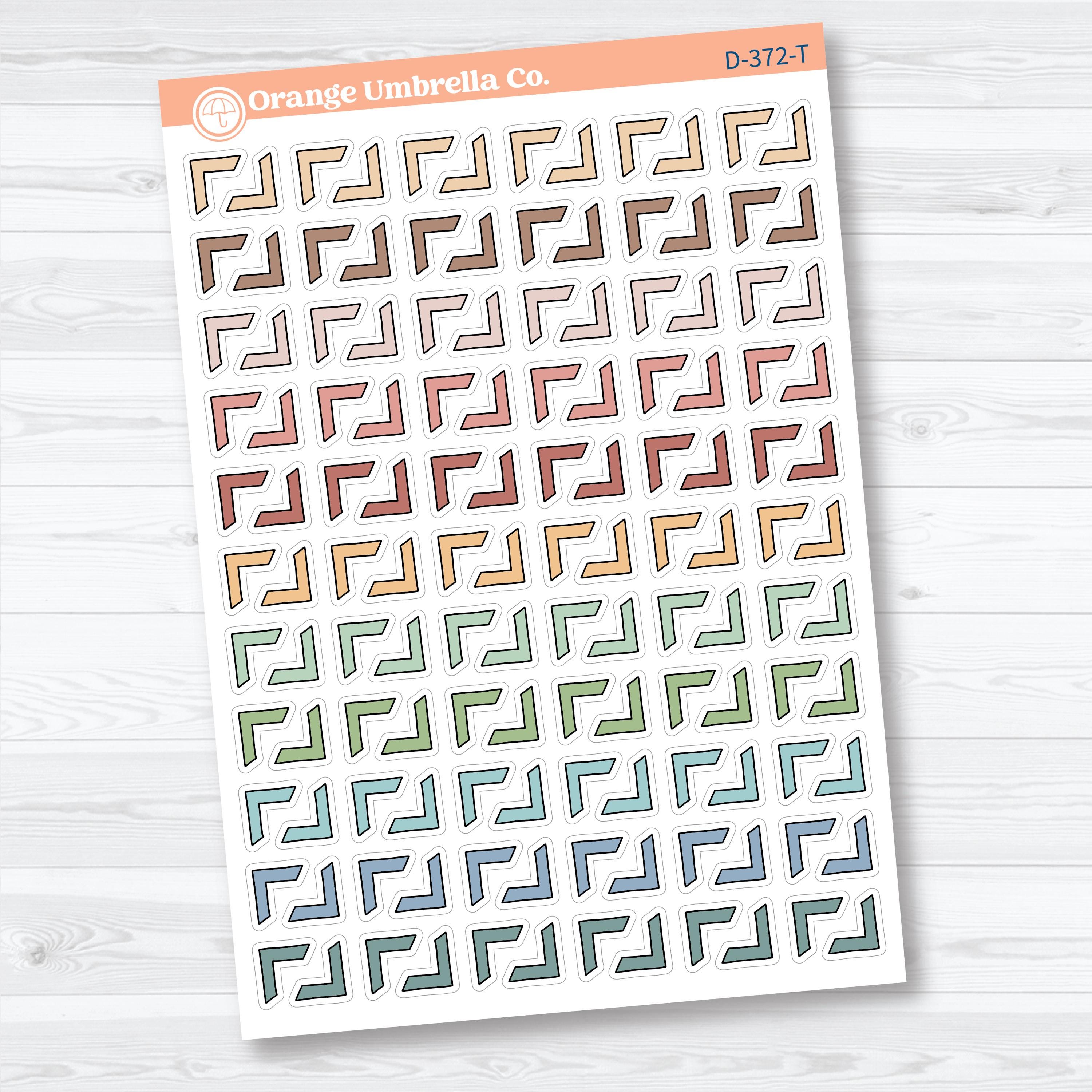 Photo Corner Decorative Scrapbooking or Planner Stickers | D-372