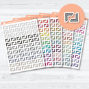 Photo corner decorative stickers in assorted colors, perfect for planners, scrapbooking, and journaling spreads.