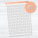 Clear matte photo corner planner stickers, transparent decorative corners for scrapbooking, journaling, and planner spreads.