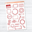 Vintage Postmark Stamp Stickers for Scrapbooking, Junk Journaling, Planners | D-373