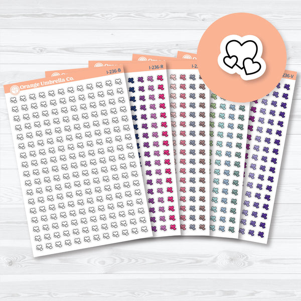 Micro 2026 Kit Heart Icon planner stickers sheet with mini heart icons by Orange Umbrella Co
