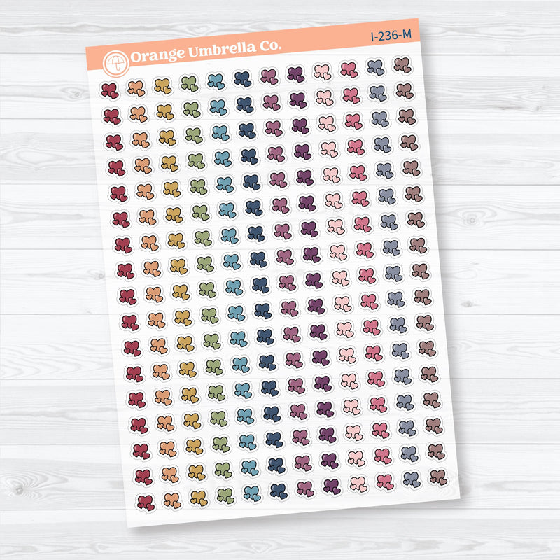 Micro 2026 Kit Heart Icon Clear Matte Planner Stickers | Mini Functional Planner Stickers | I-236-CM