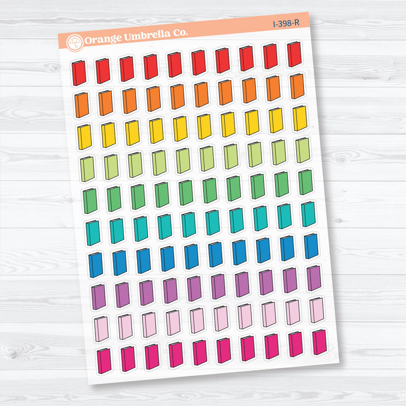 Hand Doodled Book Reading Icon Clear Matte Planner Stickers | Reading & Study Planner Stickers | I-398-CM