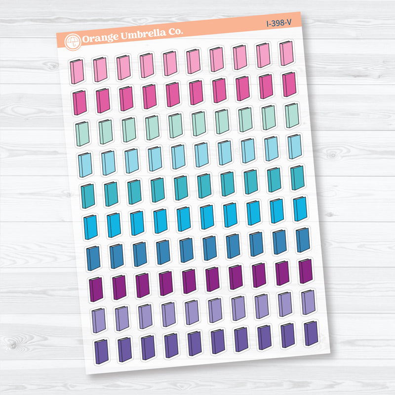 Hand Doodled Book Reading Icon Clear Matte Planner Stickers | Reading & Study Planner Stickers | I-398-CM
