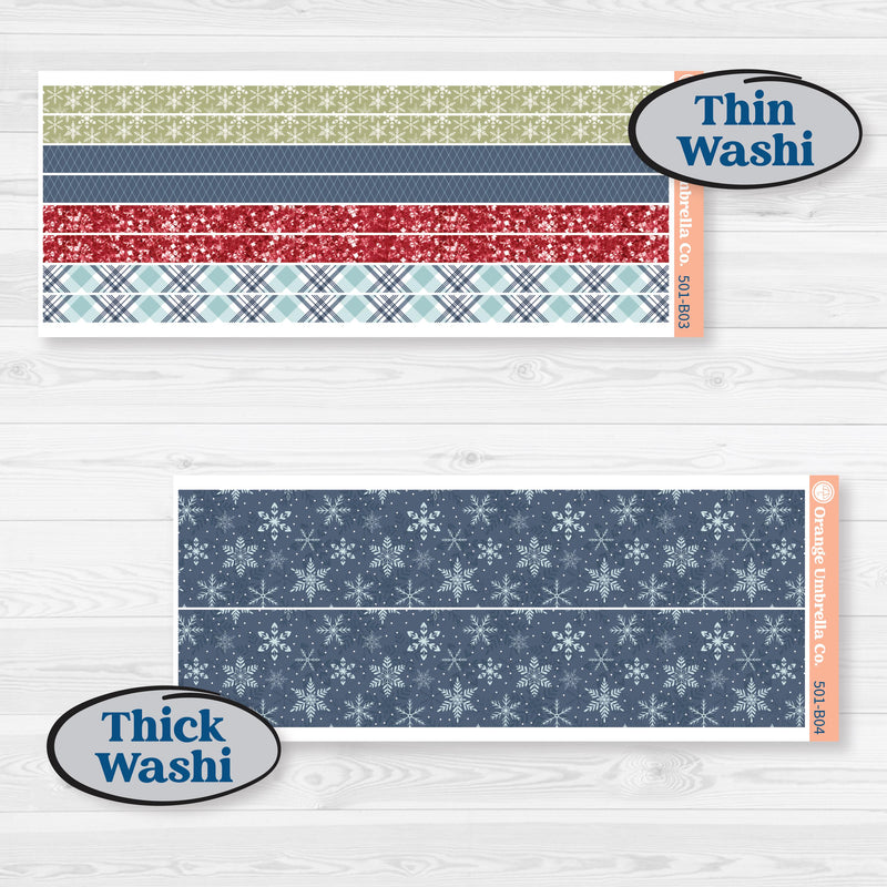 Winter Snowflake Kit | Weekly Add-On Planner Kit Stickers | Snow Problem | KIT-501-B