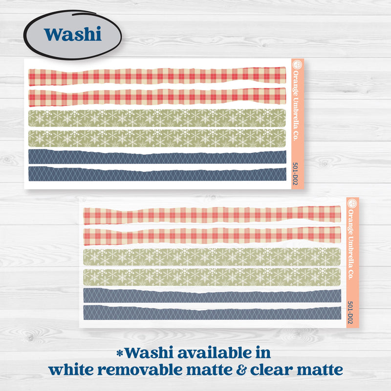 Winter Snowflake Kit | Journaling or Scrapbooking Kit | Creative Junk Journal Planner Stickers | Snow Problem | KIT-501-D