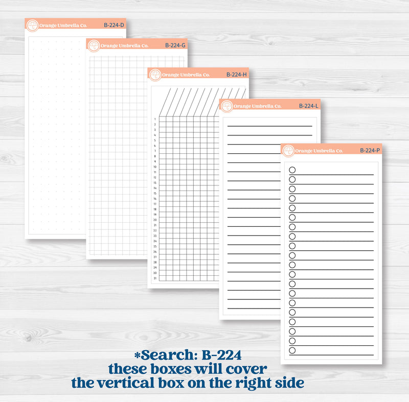 Winter Snowflake Kit | 7x9 Erin Condren Life Planner Monthly & Dashboard Sticker Kit | Snow Problem | KIT-501-N