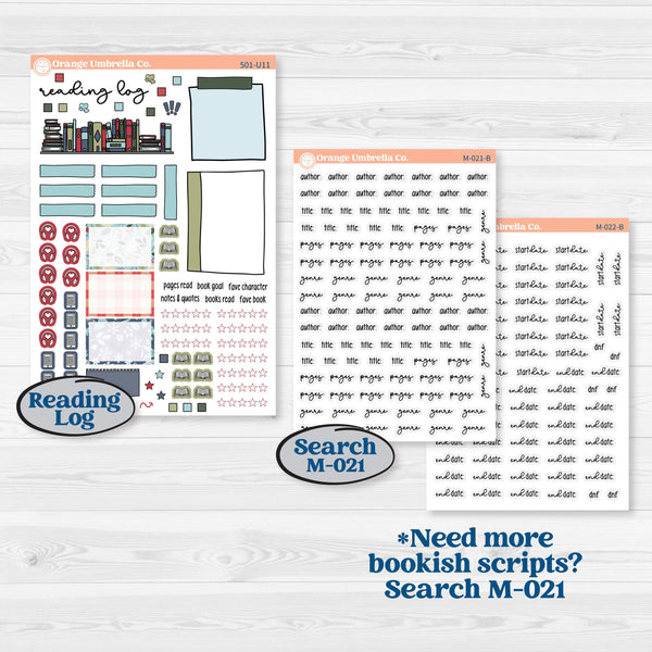 Winter Snowflake Kit | A5 or 7x9 Create Your Own Monthly Universal | Monthly & Reading Log Sticker Kit | Snow Problem | KIT-501-U