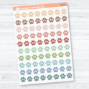 Paw Print Icon Stickers | Small Pet Care Planner Stickers | Clear Matte | I-027-CM