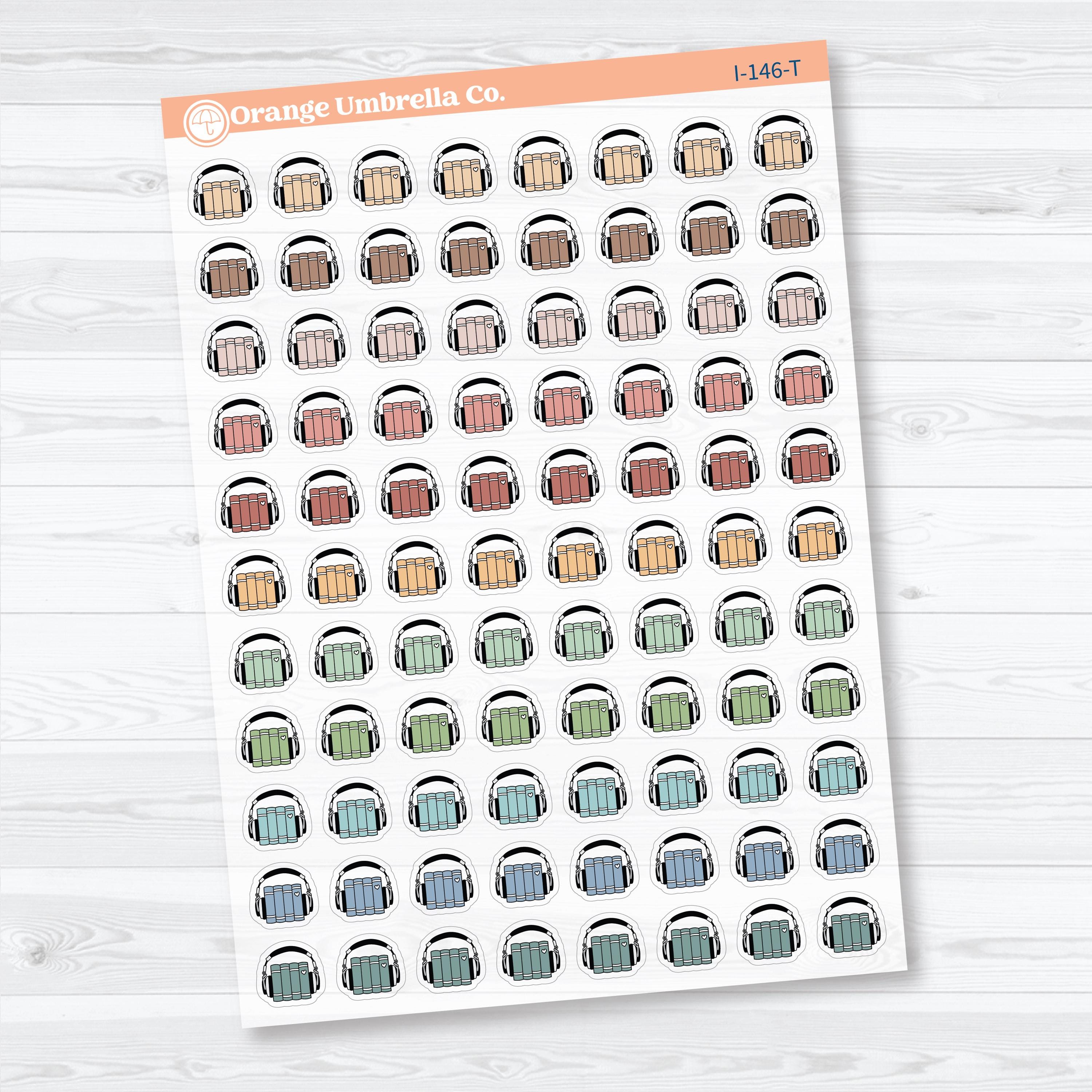 Audiobook Icon Planner Stickers | Clear Matte | I-146-CM