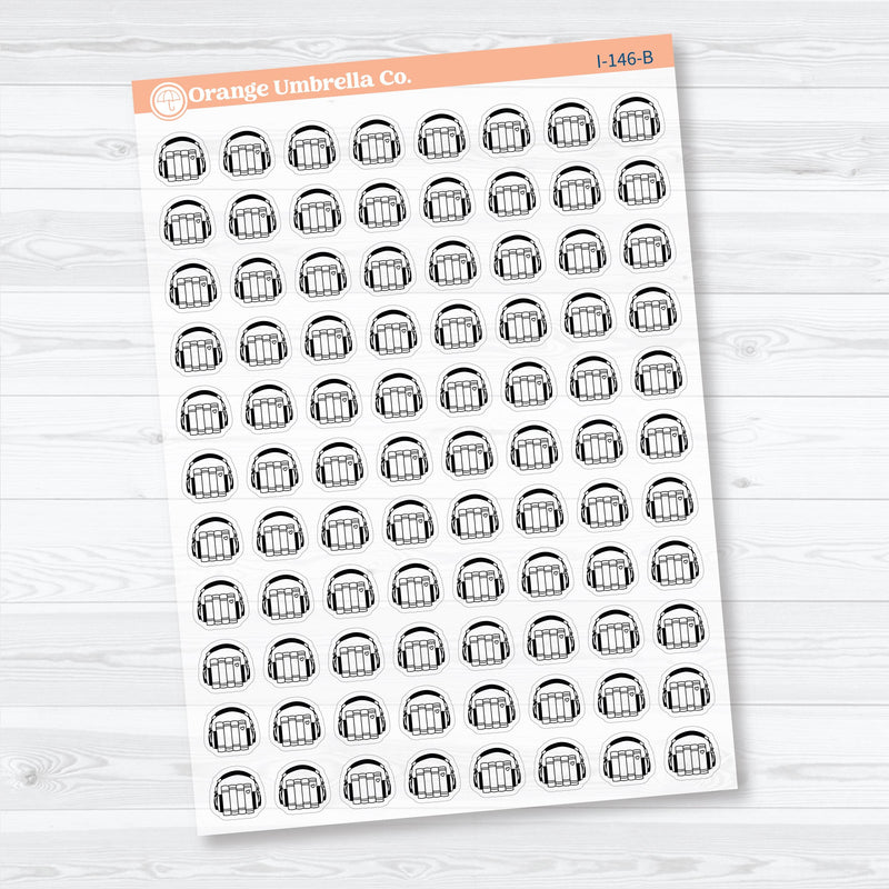 Audiobook Icon Planner Stickers | Clear Matte | I-146-CM