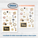 New Year’s Day Kit | Weekly Sticker Kit for Vertical Planners like Erin Condren | All That Glitters | KIT-502-A