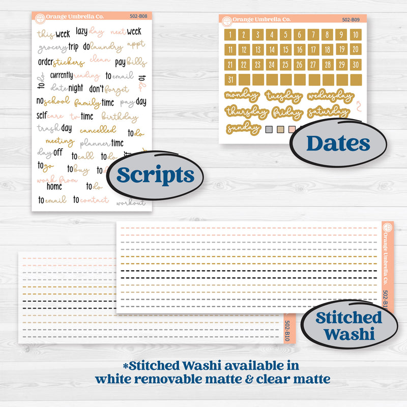 New Year’s Day Kit | Weekly Add-On Planner Kit Stickers | All That Glitters | KIT-502-B