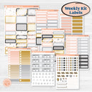 New Year’s Day Kit | Weekly Add-On Labels Planner Kit Stickers | All That Glitters | KIT-502-C