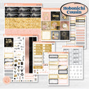 New Year’s Day Kit | Hobonichi Cousin Weekly & Daily Planner Kit Stickers | All That Glitters | KIT-502-E