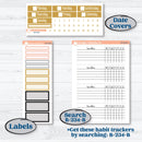 New Year’s Day Kit | Plum Vertical Priorities 7x9 Planner Kit Stickers | All That Glitters | KIT-502-H