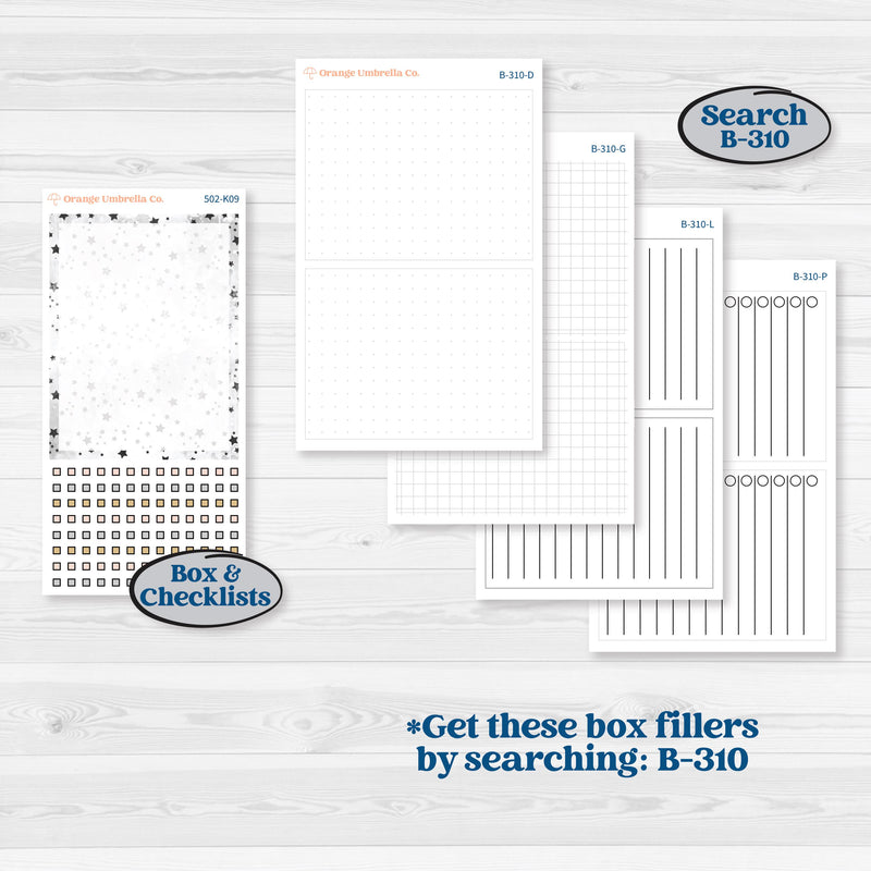 New Year’s Day Kit | 7x9 Erin Condren Daily Duo Planner Kit Stickers | All That Glitters | KIT-502-K