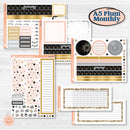New Year’s Day Kit | A5 Plum Monthly & Dashboard Planner Kit Stickers | All That Glitters | KIT-502-P