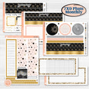 New Year’s Day Kit | 7x9 Plum Monthly & Dashboard Planner Kit Stickers | All That Glitters | KIT-502-Q