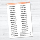 2026 Dates of the Month Planner Stickers | F18 Print | January–June | B-812–817-B