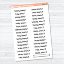 2026 Dates of the Month Planner Stickers | F18 Print | January–June | B-812–817-B