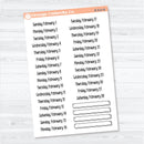 2026 Dates of the Month Planner Stickers | F18 Print | January–June | B-812–817-B