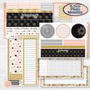 New Year’s Day Kit | 8.5x11 Plum Monthly & Dashboard Planner Kit Stickers | All That Glitters | KIT-502-R